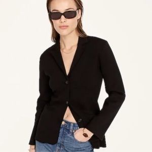 J. Crew Black Cinched Waist Sweater Blazer Size small
